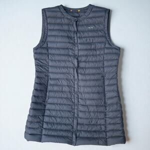 Louis Castel Golf Down Filler Puffer Vest Sz M Gray Lightweight Snap Close Tunic